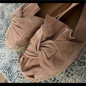 NWOT Pink Suede Espadrilles